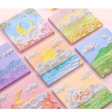 Cute Sticky Notes 3 X 3 Oil Painting 80 Sheets Per Pad