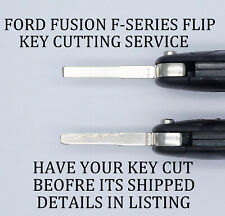 Ford Fusion F-150 F-250 Flip Key Keyless Remote Transmitter Key Cutting Service
