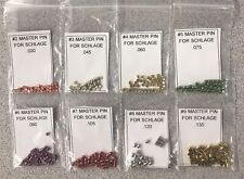 Master Pin Refill Packs For Schlage Rekey Kit. 50 Pins Each Of All 8 Sizes 2-9t