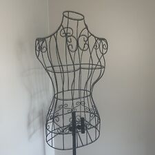 Black Metal Wire Frame Mannequin Adjustable Free Standing Dress Form