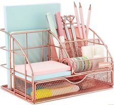 Desk Organizers And Accessories - Upgraded Desktop Organizer For Rose Gold