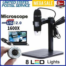 8led 1600x 10mp Usb Digital Microscope Endoscope Magnifier Cameralift Stand