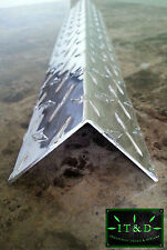 Set Of 6 2x 2x 48 Wall Edge Corner Guard Angle .063 Aluminum Diamond Plate