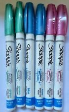6 Sharpie Extra Fine Point Metallic Water Base Paint Markers Blue Pink Green