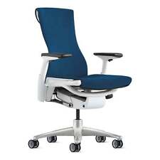 Herman Miller Embody Chair - Blue Grotto Medley With White Titanium Frame New
