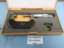 Mitutoyo Japan 123-126 Disc Micrometer 1-2 .001 Res W Std Case Wrench H597
