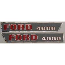 Tractor Hood Decal Set To Fit Fits Ford 4000