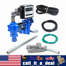 12v Dc 20gpm Gasoline Anti-explosive Fuel Transfer Pump With Oil Meter 265w Usa