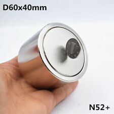 Neodymium Magnet D60x40mm Strong Round Cup Rare Earth N52 Strongest Powerful New