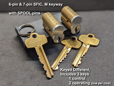 6-pin 7-pin Sfic Best M Keyway Spool Pins 3 Keys Ic Interchangeable Core
