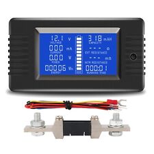 200a Shunt Dc Battery Monitor Meter Lcd Display 0-200v Volt Amp For Car Rv Solar