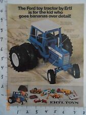 1976 Ertl Co Dyersville Iowa Ford 9600 Toy Tractor Ad Bulldozer Transport Dozer