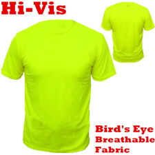 High Visibility T-shirts Hi Vis Tee Non Ansi Safety Work T-shirt Neon Lime Green