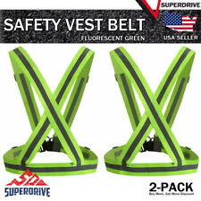 3-pack Adjustable Safety Running High Visibility Reflective Vest Gear Strap Belt