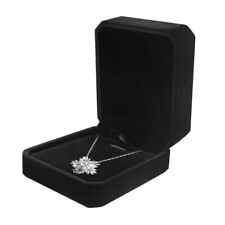 1510pk Black Velvet Necklace Pendant Case Jewelry Gift Boxes For Wedding Xmas