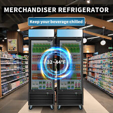 Commercial Reach-in Display Refrigerator Glass Door Cooler 19.3 Cu.ft For Shops