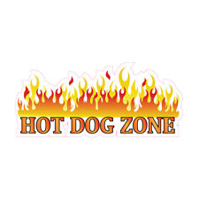 Food Truck Decals Hot Dog Zone Restaurant Food Concession Sign Yellow