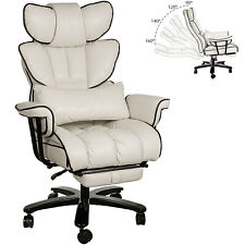 Big Tall Executive Task Chair Leather High Back Office Desk Chair With Footrest