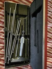 Starrett Depth Gauge Micrometer No. 445 With Case Rods 0-9 Free Shipping 
