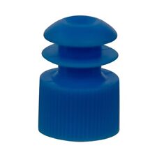 1000 Pcs Test Tube Caps 12mm Flange Plug Caps Blue - Globe Scientific 118127b