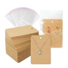 Earring Cards Necklace Display Cards With Bags For Diy Jewelry Making 50pcs