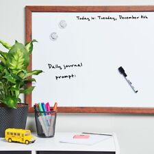 Magnetic Dry Erase White Board With Wooden Frame Easy To Write Clean 17x23