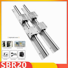 2x Sbr20 200-2200mm Linear Silde Rail Guide Shaft 4x Sbr20uu Bearing Block Set