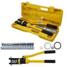 16 Ton Hydraulic Wire Crimper With 11 Dies Cable Lug Terminal Crimping Tool