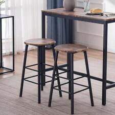 Set Of 2 Bar Stools Dining Chair Metal Frame For Home Counter Pub Restaurant