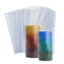 100 Pack Pvc Heat Shrink Wrap Film Flat Bags For Packaging Soap Candles 10x14