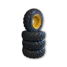 4- New 10x16.5 Hd Skid Steer Tireswheelsrims - For Caterpillar -10-16.5-12 Ply