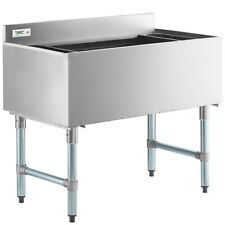 21w X 36l Stainless Steel Underbar Ice Bin With 7 Circuit Post-mix Cold Plate