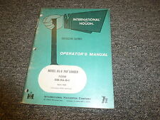 International Harvester Hough Ha-b Pay Wheel Loader Owner Operator Manual