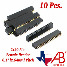 10 Pcs 2x20 40 Pin Female Header 0.1 2.54mm Pcb Strip Connectors