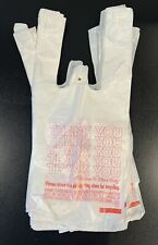 Bags 112 Small 15 X 7 X 5 Thank You T-shirt Plastic Grocery Shopping Carry-out