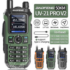 Baofeng Uv-21 Prov2 Tri Band Wireless Copy Frequency Walkie Talkie Two Way Radio