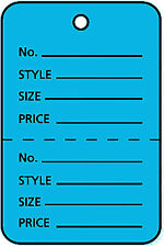 Perforated Tags Price 600 Sale 1 X 1 Two Part Blue Unstrung Tag Small