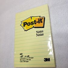 Post-it 660 Lined Post-it Notes 3-78 X 5-78 Canary Yellow 1 Pad
