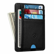 Mens Rfid Blocking Leather Slim Wallet Money Credit Card Slots Coin Holder