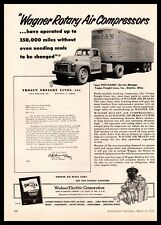 1955 Wagner Rotary Air Compressors Trojan Freight Lines Dayton Ohio Print Ad