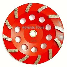 7 Spiral Turbo Concrete Grinding Cup Wheel - 2530 Grit Diamond-12seg 78-58
