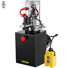 Vevor Single Acting Hydraulic Pump 12v Dump Trailer 6 Quart Reservoir Power Unit