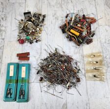 Lot Of Vintage Resistors Capacitors Transistors Etc. Electronic Parts.