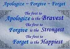 Magnet Inspirational Apologize Bravest Forgive Strongest Forget Happiest