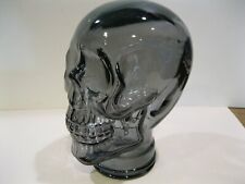 Glass Skull Gray Life Size Mannequin Skeleton Head For Decor Hats Wigs