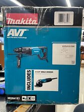 Makita Hr2641x1 Sds-plus Avt Rotary Hammer With Case And 4-12 Angle Grinder