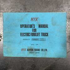 Nyk Electric Forklift Truck Manual Models Fer30004000lc 4000ld April 1984