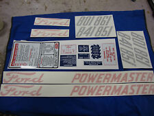 801 841 851 861 Ford Tractor Powermaster Decal Complete Set 