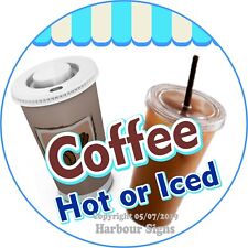 Coffee Decal Choose Your Size Concession Food Truck Vinyl Circle Sticker
