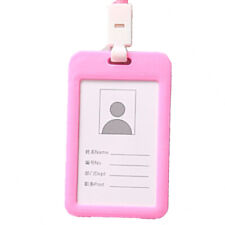 Plastic Business Employee Id Badge Card Cover Case Holder - Lanyard Included